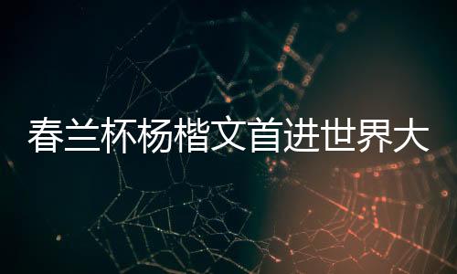 春兰杯杨楷文首进世界大赛决赛 将与朴廷桓争冠